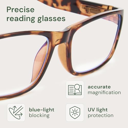 Image of Gaoye 5 pack Reading Glasses Men /Women, Eyeglasses, Blue Light Readers for Men /Women, Computer Eye Glasses, Cheaters, Bright Leopard + Clear, 2
