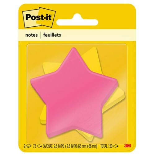Blocs-notes en forme d'étoile jaune pour égayer vos messages de famille