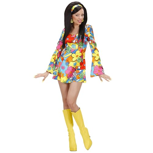 W WIDMANN MILANO Party Fashion - Kostüm Flower Power, 60er Jahre Hippie Style, Faschingskostüm