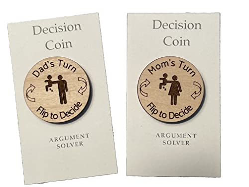 New Parent Decision Maker Coin | New Mom | New Dad | Baby Shower Gift | Couples | Flip Coin