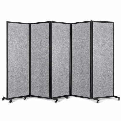 Room-PartitionOffice-DividerPortable-Commercial-Screen-DividersPrivacy-Partition-SeparatorClassroom-School-Dividers106L-67H5-PanelLight-Grey Room PartitionOffice DividerPortable Commercial Screen DividersPrivacy Partition SeparatorClassroom School Dividers106L 67H5 PanelLight Grey