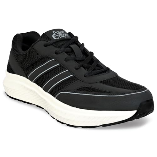 Image of Allen Cooper Training,Road Running,Cricket,Gym,Sports Comfortable Extra Max Cusion with Memory Foam Insole Running Shoes for Men(0624|Black /Grey-Sizes 6,7,8,9,10)