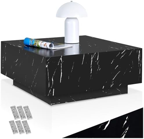 tectake® Coffee Table with Minimalist Design, Living Room Side Ta...