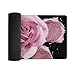 Glitter Pink Rose Desk Mat Non-Slip Laptop Writing Pad Large Keyboard Mousepad with Rubber Base 23.6