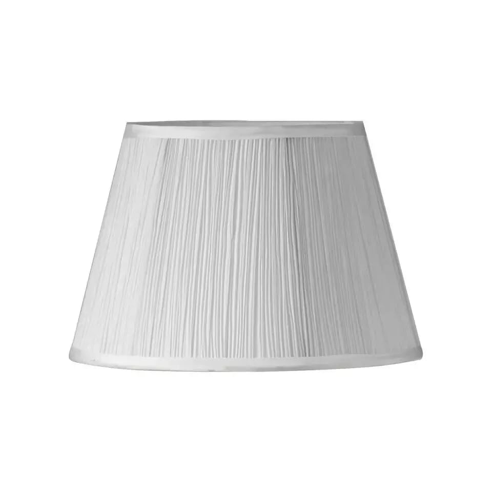 Sales Today Interiror Traditional Mushroom Pencil Pleated Silk Effect Fabric Empire Drum Shade Table Lamp & Ceiling Light Shade (White, 10" (25cm))