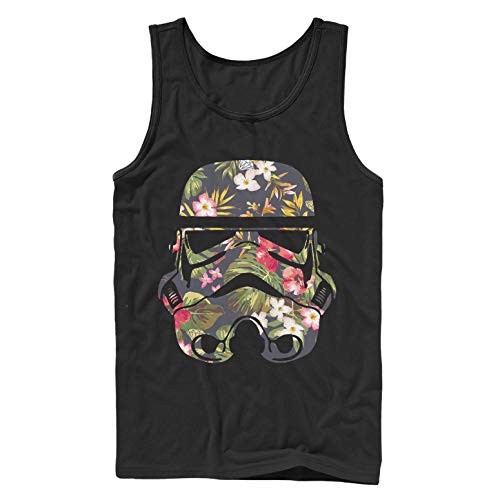 STAR WARS Mens Tropical Stormtrooper Tank Top - Black - X Large
