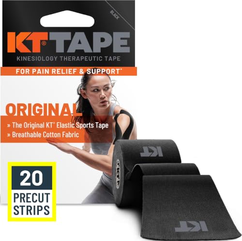 KT Tape, Original Cotton, Elastic Kinesiology Tape, Everyday Muscle and Joint Support, Daily Pain Relief, 20 Count, 10”  - Detailed View