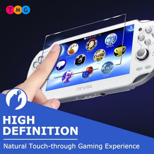 Image of TMG Screen Protector for PS Vita 1000 - HD Clear 9H Tempered Glass Protective Film for Sony PlayStation Vita PSV 1000 - Ultra-Thin, Scratch Resistant, High Touch Sensitivity
