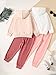 Fdqin Girl's Tracksuit Sets 4 Piece Outfits Cute Hoodie Matching Jogger Sweatpants Clothes Set White/Brick Red/Pink 11-12 Years
