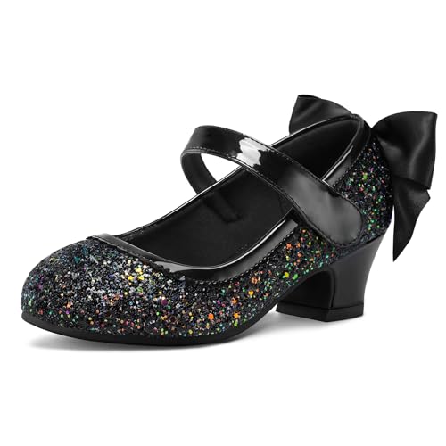 Image of K KomForme Girls Dress Shoes Toddler Glitter Mary Jane Heels