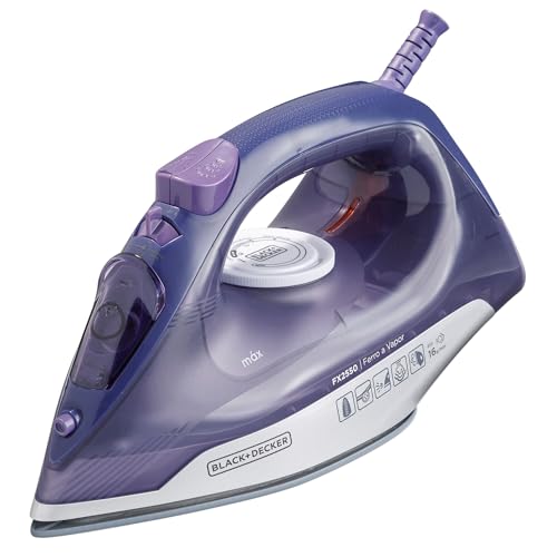 BLACK+DECKER Ferro de Passar Roupa à Seco ou à Vapor, Com Base Ceramic Gliss, Potência de 2000W, Modelo FX2550, 220V