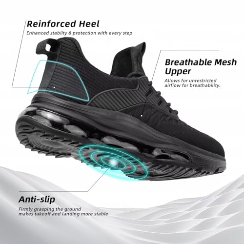 Image of Womens Slip On Walking Shoes Air Running Casual Fashion Tennis Sneakers Comfortable Non Slip Work Athletic Trainers