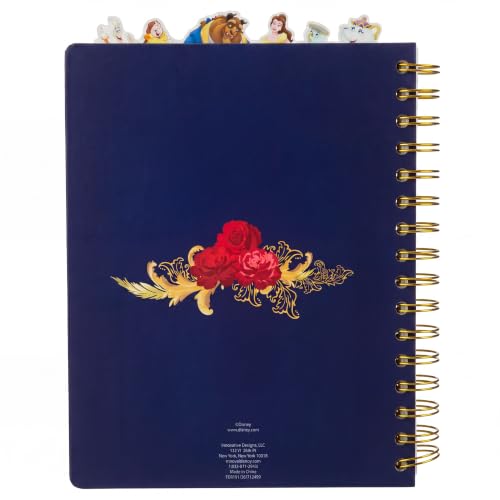 Carnet Journal Disney La Belle et la Bête à spirales de 144 pages lignées