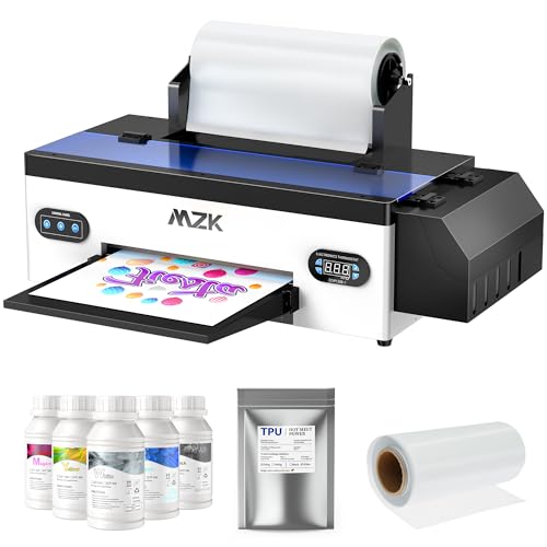 Image of MZK A3 DTF Printer with L1800 Printhead,Auto Time-Maintenance Cleaning+Ink Anti-Clog Design,2880DPI,13 inchMax Print Width,Multi-Material Compatible,Gift Ink 2 Year