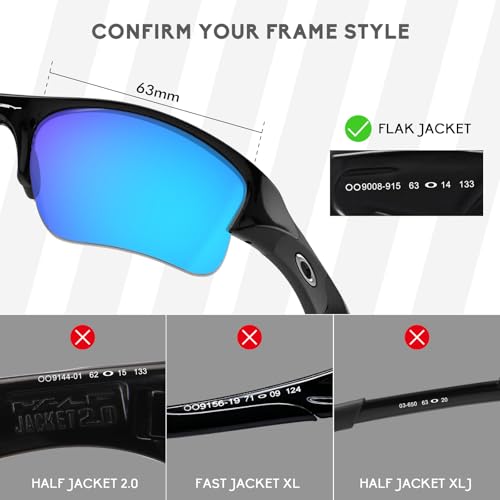 Image of Polarized Replacement Lenses & Rubber Kits for Oakley Flak Jacket