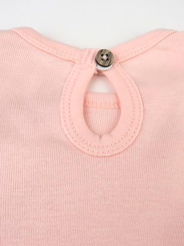 HonestBaby 10-Pack Ruffle Short Sleeve T-Shirt 100% Organic Cotton for Toddlers, Infant Baby Girls3