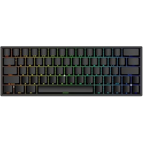 Hyekit Irock ND63 PRO Rapid Trigger Magnetic Switch Gaming Keyboard, 60% 63 Keys Wired Mechanical Keyboard w/Hyper-Fast Actuation, Actuation Point Adjustable, 8K Hz Polling Rate, RGB HotSwap, Black Cover