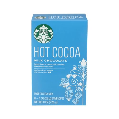 Starbucks Milk Chocolate Cocoa, 8 Count Box, 8 oz (Pack of 1)