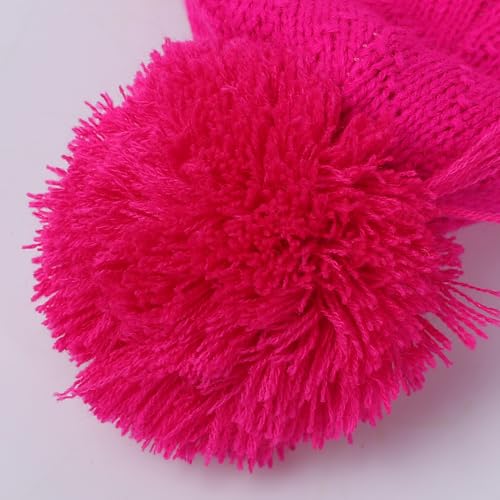 Image of Kids Winter Beanie Hat Mittens Set Warm Fleece Hat Baby Toddler Knitted Hat & Gloves for Boys, Girls