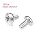 uxcell M6x10mm Machine Screws Phillips Cross Pan Head Screw 304 Stainless Steel Fasteners Bolts 15Pcs
