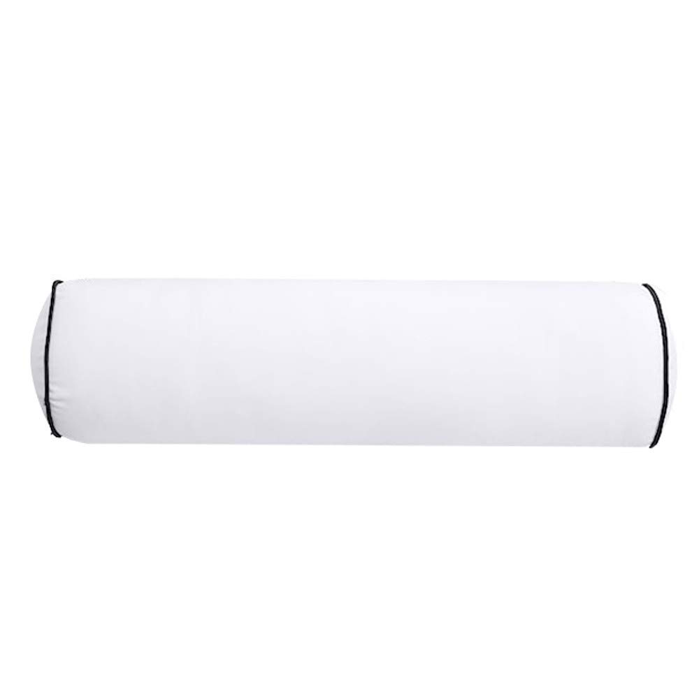 Prolinemax Contrast Pipe Trim Large 26x6 Outdoor Bolster Pillow Cushion Insert Slip Cover AD105