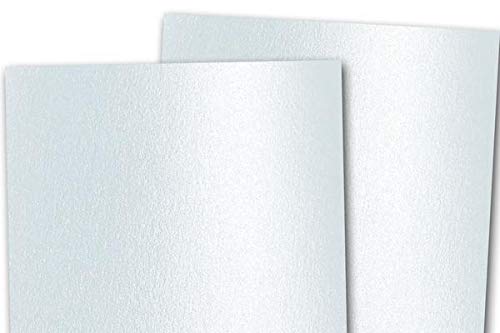 CM Ultra Thick Heavy Shimmery Metallic 5" x 7" Flat Cards - 300 GSM A-7 Flat Card - 50 Pack - Perfect for Wedding Invites, Announcements, Invitations, Post Cards, Etc. (Aquamarine)