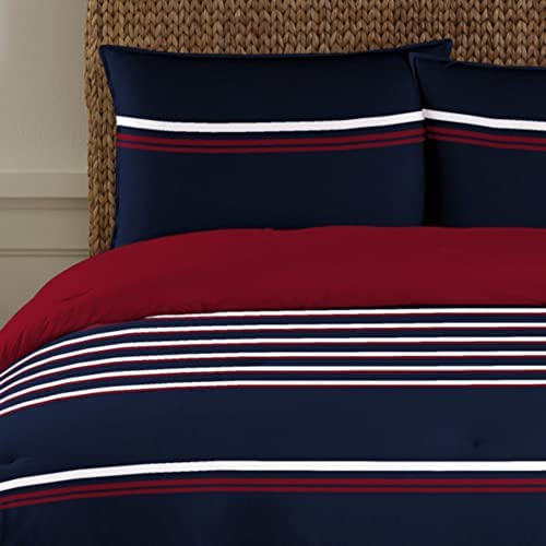 Nautica - King Comforter Set, Cotton Reversible Bedding with Matching Shams, Medium Weight for All Seasons (Mineola Navy, King) - Image 13
