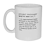 Project Manager Definition Funny Coffee or Tea Mug