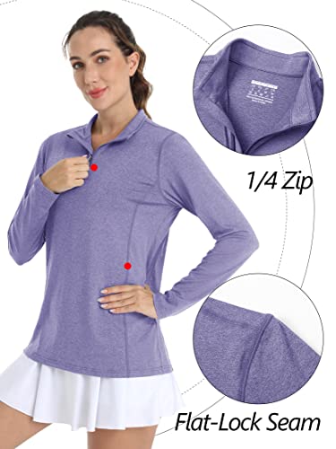 TACVASEN-Womens-UPF-50-Shirts-14-Zip-Sun-Protection-Long-Sleeve-Quick-Dry-Shirt-Lightweight-Hiking-Outdoor