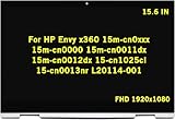 15.6' Replacement for HP Envy x360 15m-cn0xxx 15m-cn0000 15m-cn0011dx 15m-cn0012dx 15-cn1025cl 15-cn0013nr L20114-001 LCD Display Touch Screen Assembly Digitizer Board with Silver Bezel (1920x1080)