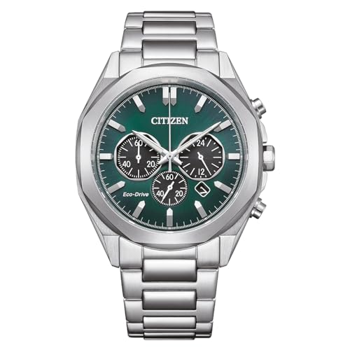 Citizen Reloj Analógico De Cuarzo Para Hombre Con Correa De Acero Inoxidable Ca4590-81x, Verde, Pulsera