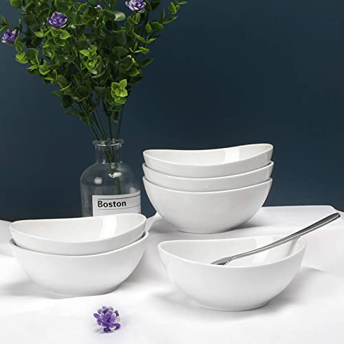 Amhomel AM-INGOTSIBOWL-8OZ-WHITE-6 Porcelain Bowls, 8 Ounce thumb #6