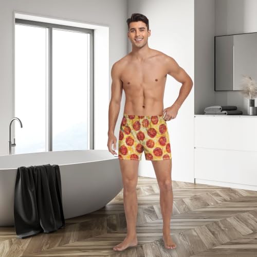 Image of Men's Boxer Shorts Cotton Loose Underwear with Button Fly
