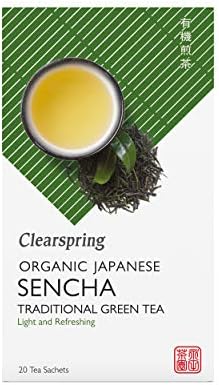 Clearspring Organic Japanese Sencha, Traditional Green Tea Teabags