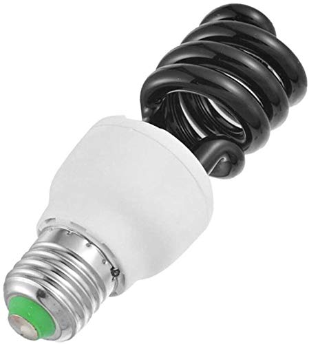 GHiycotdl 220V E27 15-20W UV Light Bulb UV Ultraviolet Fluorescent CFL Light Bulb Spiral Enegy Saving Black Light Violet Lamps Lighting (Wattage, 15w),15w