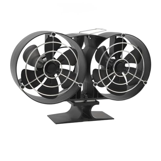 Ventilador de Lareira de Alumínio, Fluxo de Ar Eficiente, Proteção de Segurança, Economia de Energia, Portátil e Compacto, Melhor Conforto, Motores Duplos, Capa Protetora,