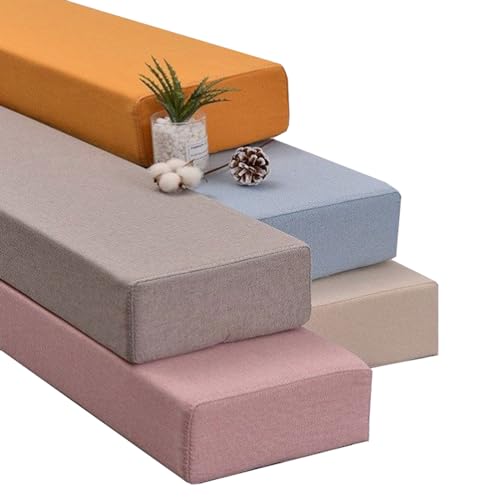 Custom Bed Gap Filler, Mattress Extender for King Queen Full Bed, Removable and Washable Cover, Thick Headboard Gap Filler High-Density (Linen)