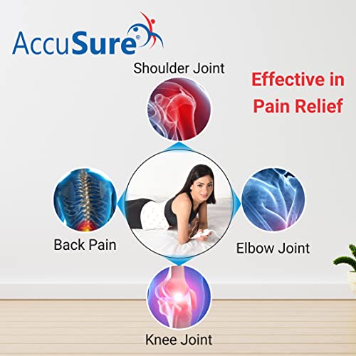 Image of AccuSure H3002 Heating Pad (33x24 cm) | Extra Large Size Electric Heat Pad for Back Pain & Period Pain Relief | Fast Heating | 3 Heat Settings | Reusable Pad for Men & Women | 2 Year Warranty | Unisex Use