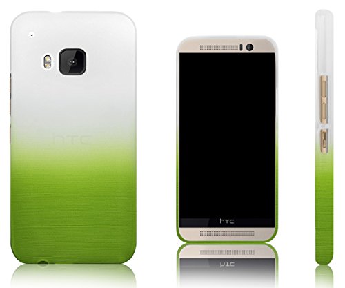 Xcessor Transition Color Flexible TPU Case for HTC One M9 (HTC One Hima). with Gradient Silk Thread Texture. Transparent/Green