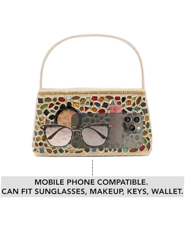 Image of Peora Malti Color Clutch Purses for Women Handmade Evening Handbags Bridal Clutch
