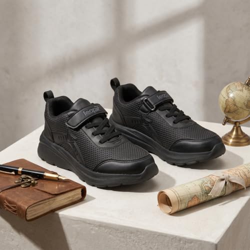 Image of Liberty LEAP7X ACTO151E School Shoe (Non-Lacing) for Kids - Black, White