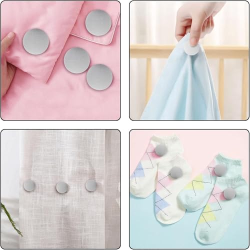 Image of Bed Sheet Clips Set with Button Fasteners Adjustable Grip Mattress Holder Anti Slip Bedsheet Fixer Clips for Home Bedding Accessories (Pack of 4 | Multicolor)