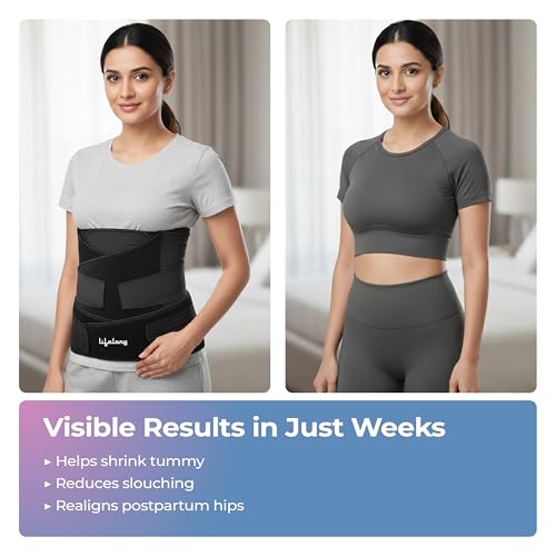Image of Lifelong Abdominal Belt | Post Pregnancy & Maternity Belt for New Moms | Postpartum Support, Waist & Tummy Recovery, C-Section Adjustable Comfort Belt | Belt for Waist, Pelvis & Tummy Support (LLOPB15)