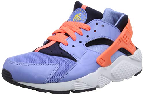 Nike Huarache Run GS Chalk Blue Bright Mango Obsidian Canary 654280-402 US 6y