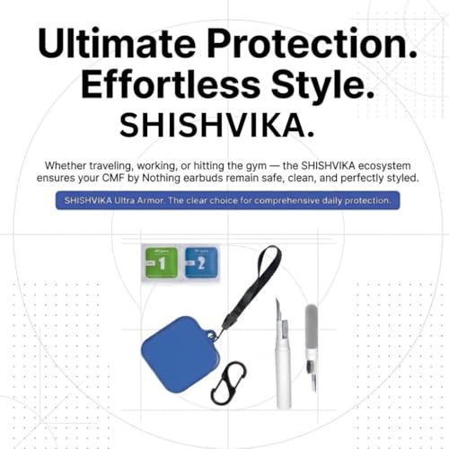 Image of SHISHVIKA Case Cover Compatible for CMF by Nothing Buds Pro 2 / Buds 2 Plus /Buds 2 (Blue, Combo - Kit)