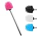 Produktbild KLINOO Premium Silikon WC-Bürste pink mit Lotuseffekt - Bürstenkopf mit Edelstahl Griff - rostfreie Klobürste - Ersatztoilettenbürste - Ersatzklobürste (Pink, 1)