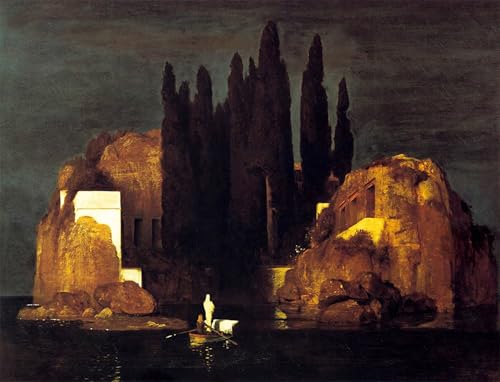 Toile L'Île des Morts d'Arnold Böcklin | Impression Art Moderne Salon 60x90cm