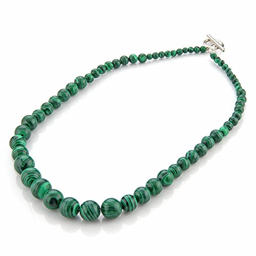 COLLANA IN PIETRA MALACHITE VERDE 4-12mm STILE