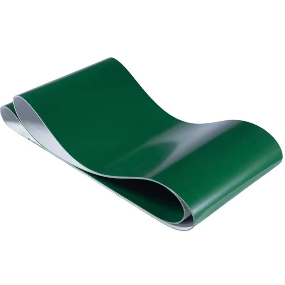 Cinta transportadora de PVC verde de 2 mm de espesor for logística de embalaje, 1 unidad(600mm Width 10cm)
