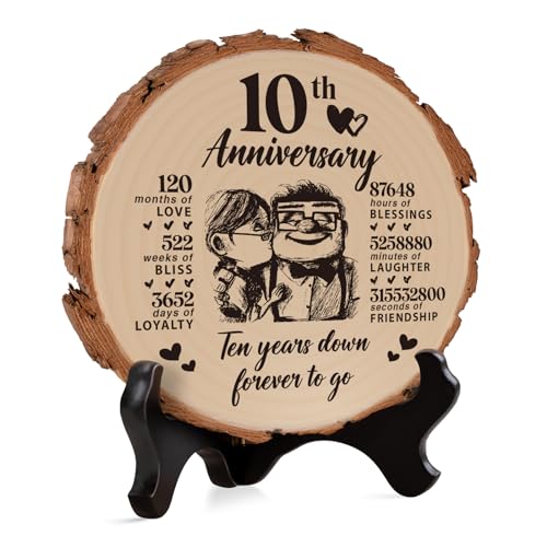 10th Wedding Anniversary Wooden Gift for Husband from Wife 10 Years Wedding Romantic Gift for Him/Her
